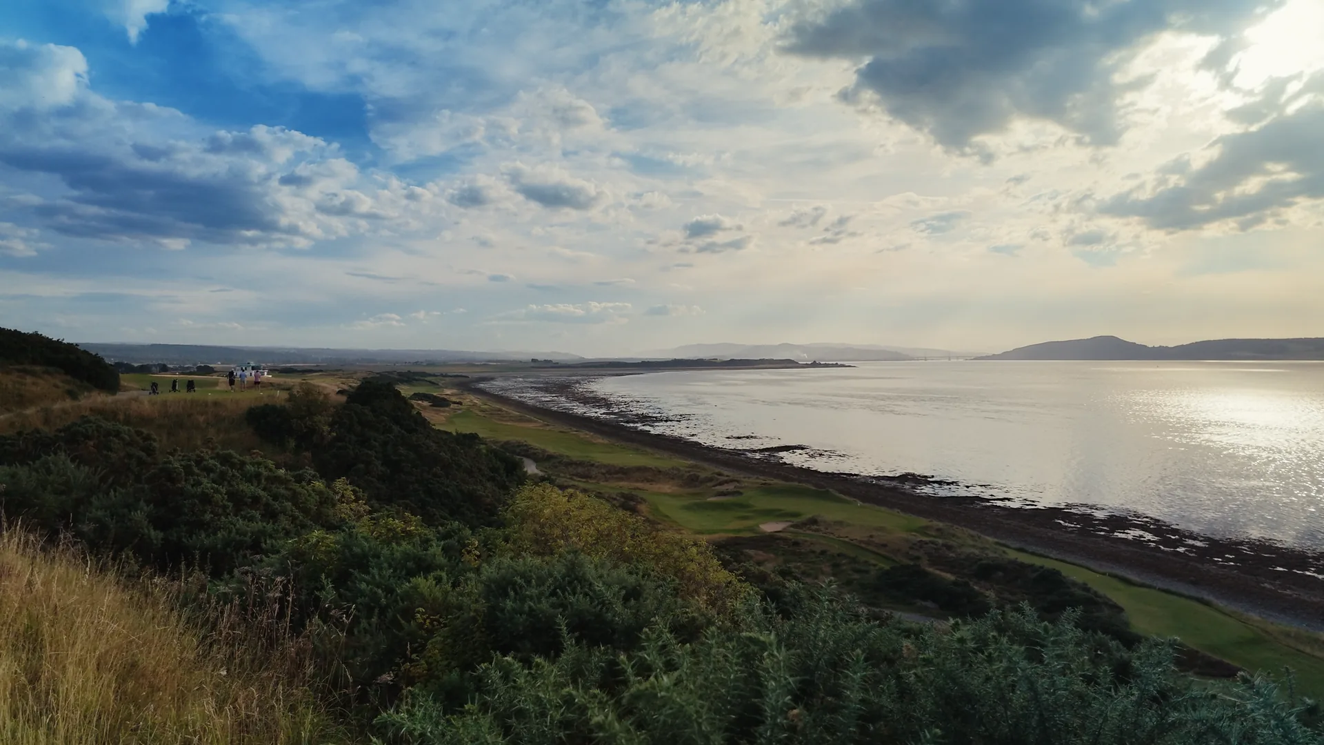 Coastal fairways in the evening light