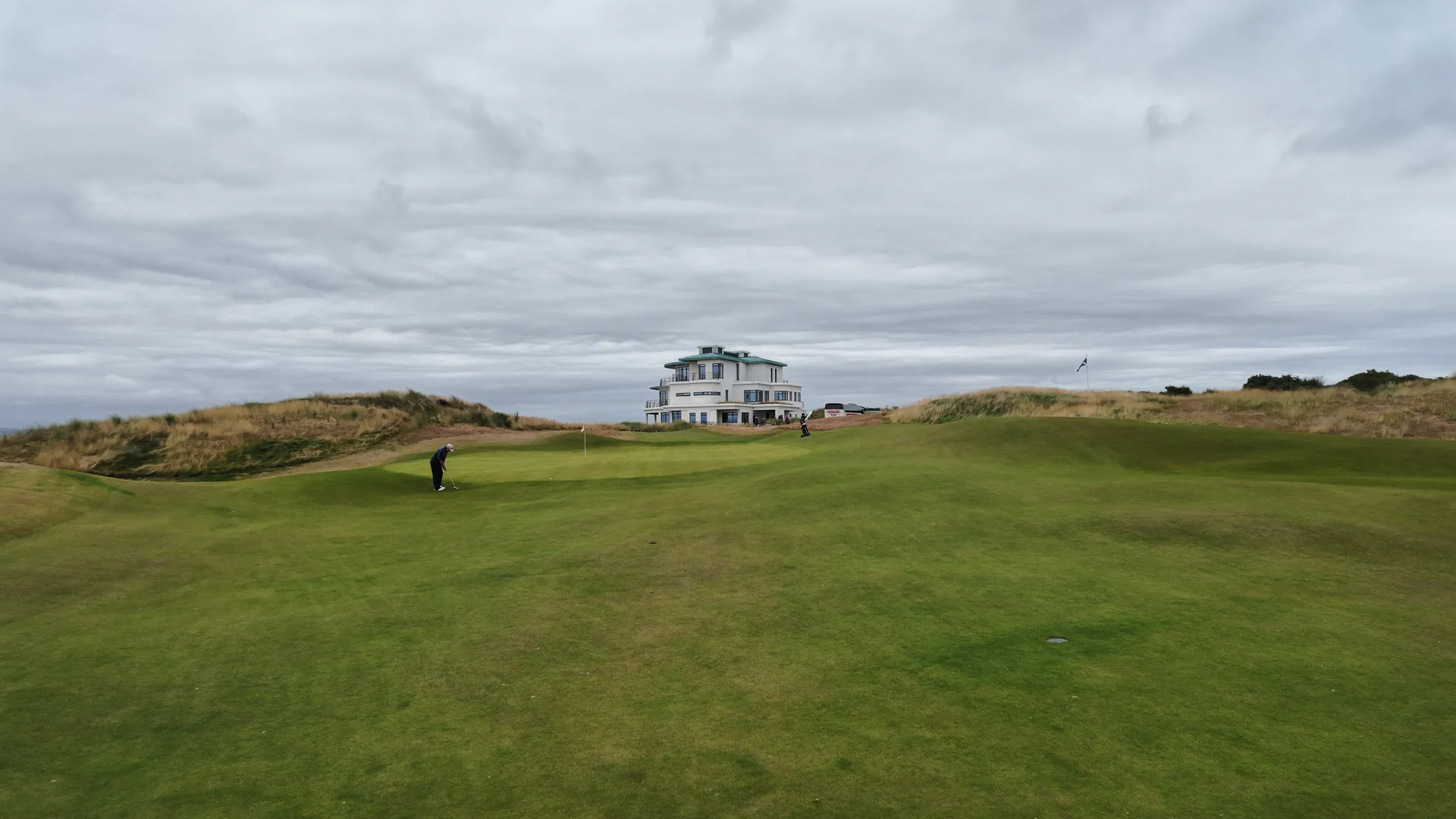 A view up the fairway towards the clubhouse